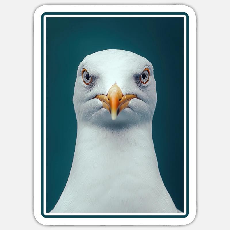 Seagulls Seagull - Sticker size S (10 x 10 cm) - white matte