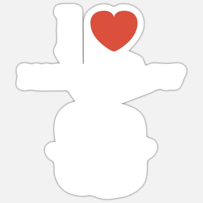 marshmallow - Sticker taille S (10 x 10 cm) - blanc mat