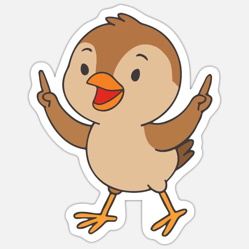 Party spaetzle - Sticker size S (10 x 10 cm) - white matte
