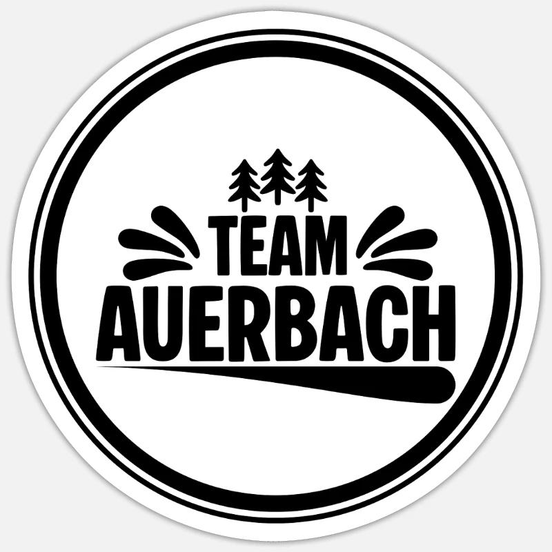 Team Auerbach - Sticker Größe S (10 x 10 cm) - Mattweiß