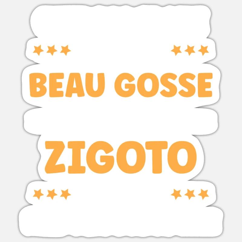 Zigoto - Sticker taille S (10 x 10 cm) - blanc mat