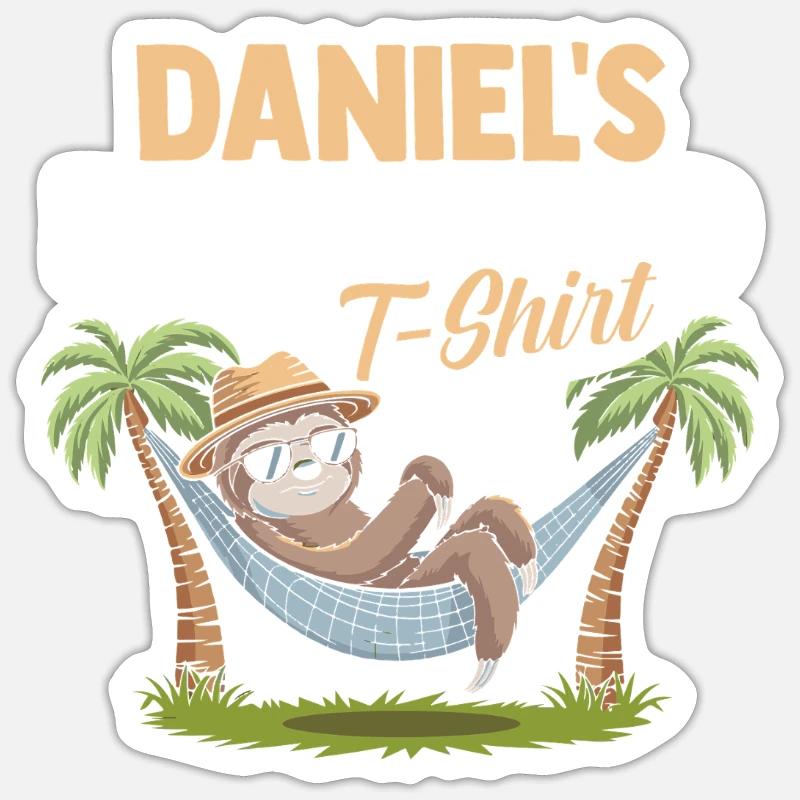 Paresseux Daniel - Sticker taille S (10 x 10 cm) - blanc mat