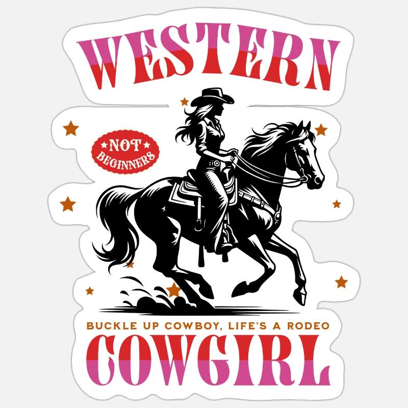 Conception de Howdy Rodeo – Pas pour les débutants Sticker taille S (10 x 10 cm)