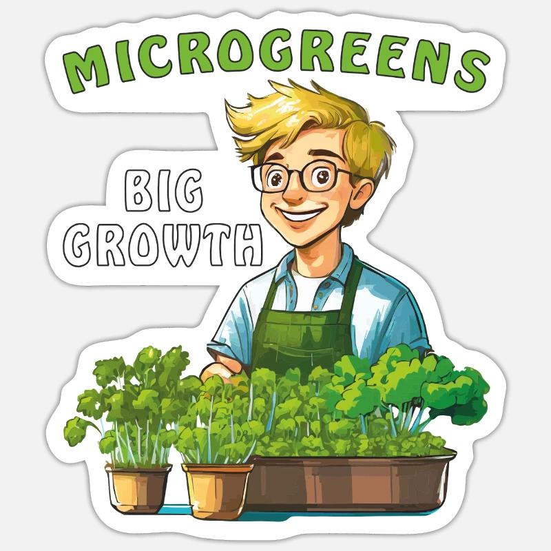 MICRO-POUSSES GRANDE CROISSANCE - Sticker taille S (10 x 10 cm) - blanc mat