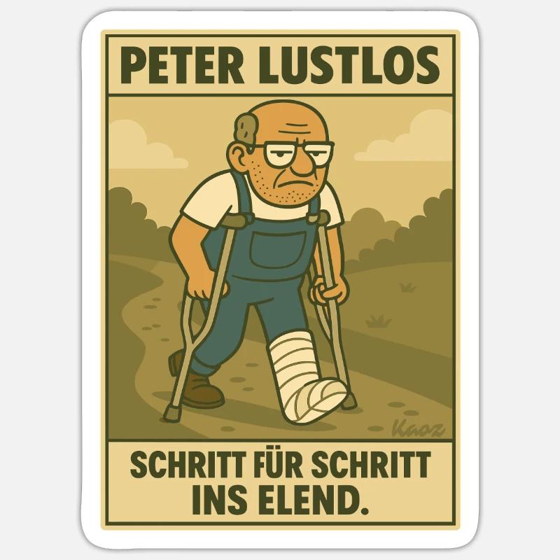 Peter Listless – Step by Step into Misery Sticker size S (10 x 10 cm)