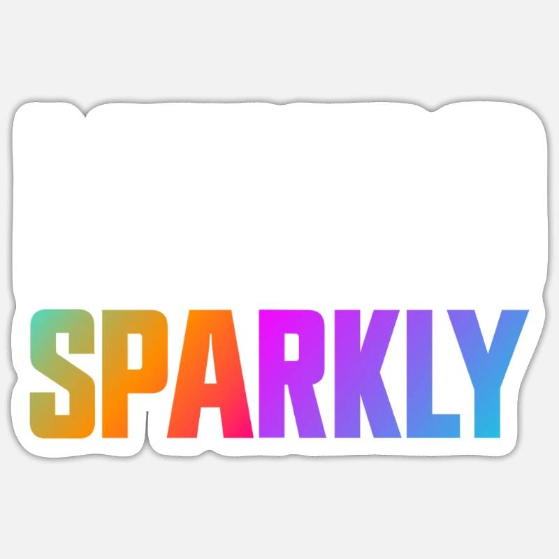 Neuro Sparkly Neurodiversité Sensibilisation à l’autisme - Sticker taille S (10 x 10 cm) - blanc mat