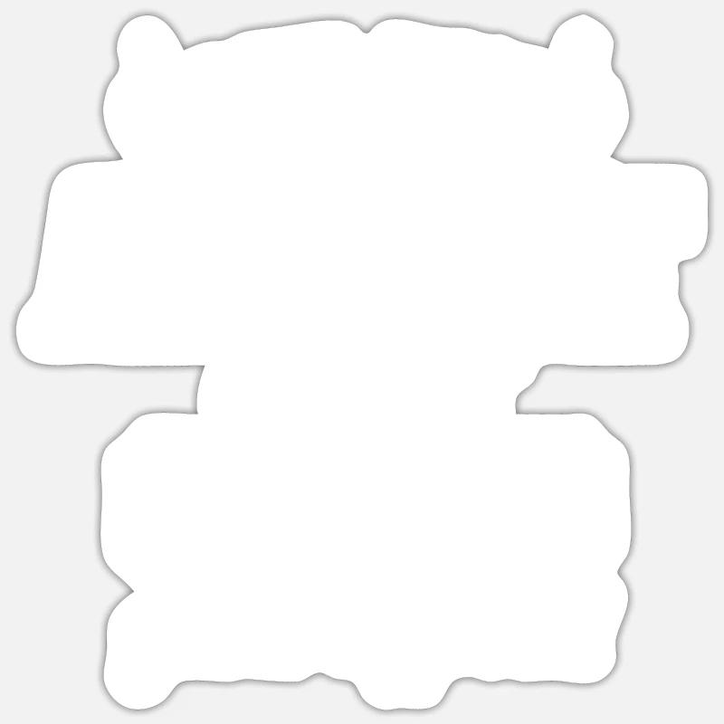 Ich bin Anwalt weil ich ein geiler Typ bin - Sticker Größe S (10 x 10 cm) - Mattweiß