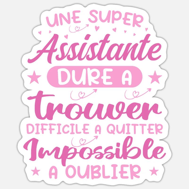 Ein Super Assistant - Assistent Geschenk - Sticker Größe S (10 x 10 cm) - Mattweiß