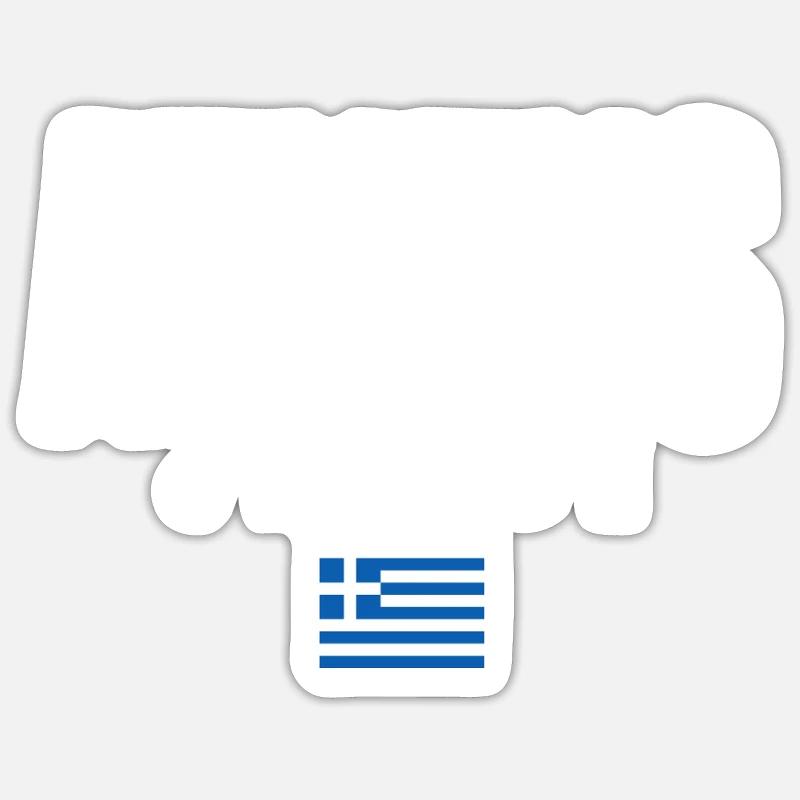 Athènes, Grèce - Sticker taille S (10 x 10 cm) - blanc mat