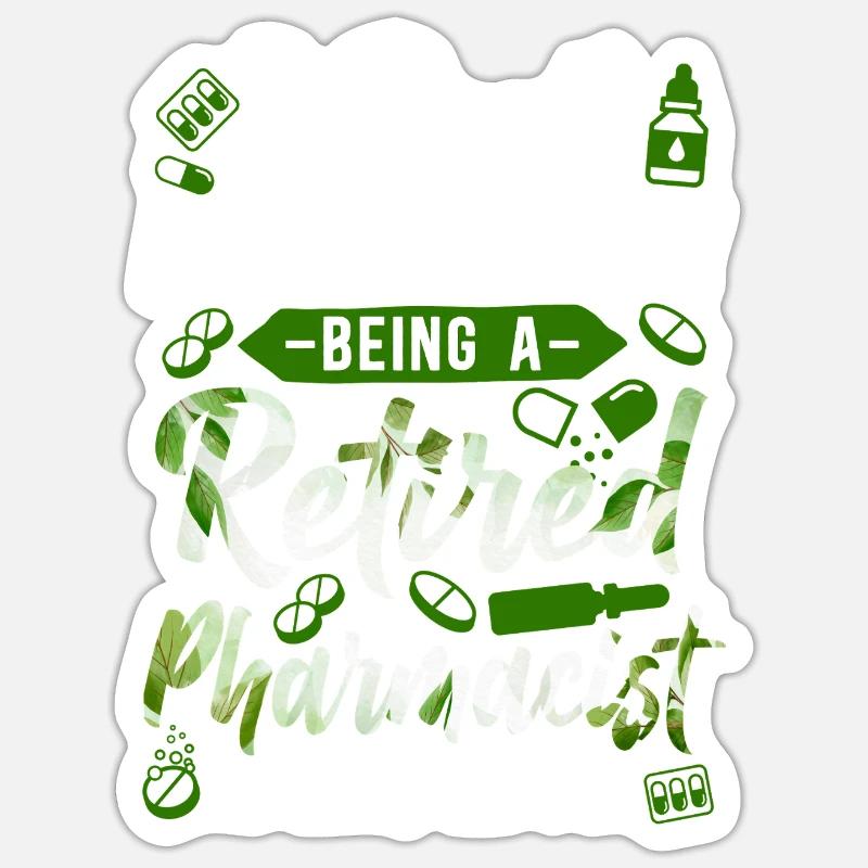 Technicien en pharmacie - Sticker taille S (10 x 10 cm) - blanc mat