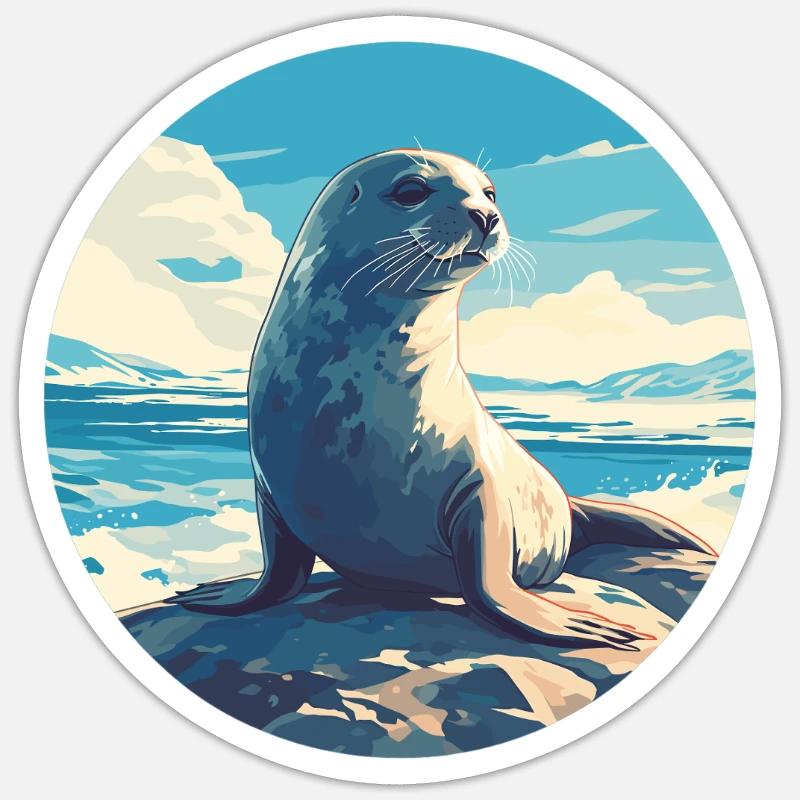 Seals, Seal - Sticker size S (10 x 10 cm) - white matte