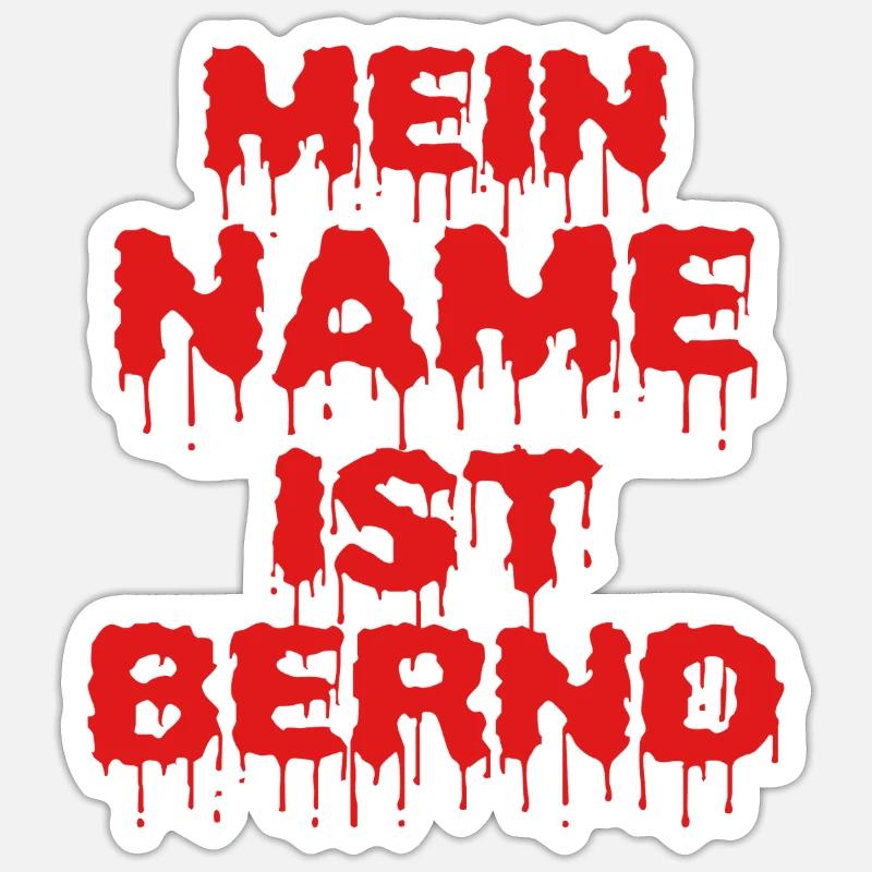 Bernd - Sticker taille S (10 x 10 cm) - blanc mat