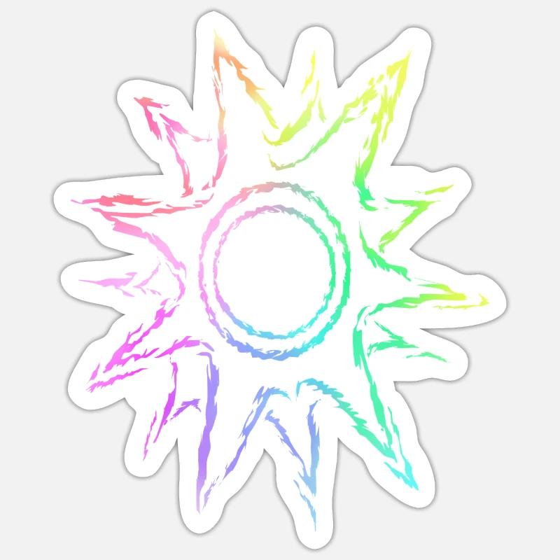 Gradiente colorato del sole Sticker formato S (10 x 10 cm)