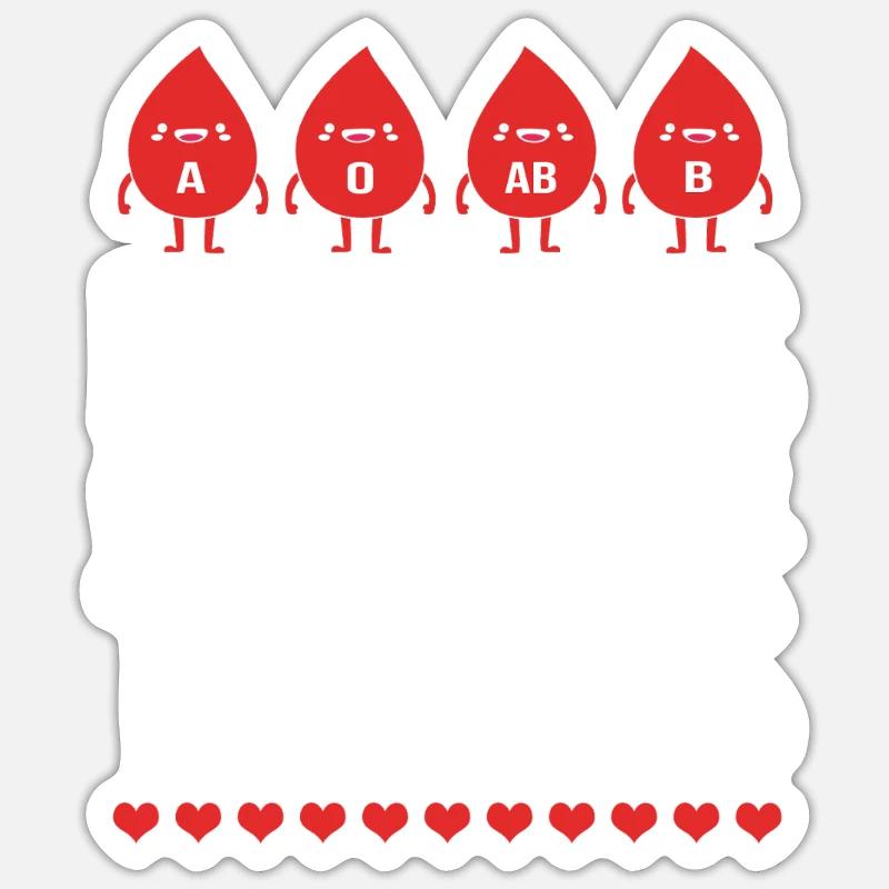 Blutspende Blut Blutspender - Sticker Größe S (10 x 10 cm) - Mattweiß