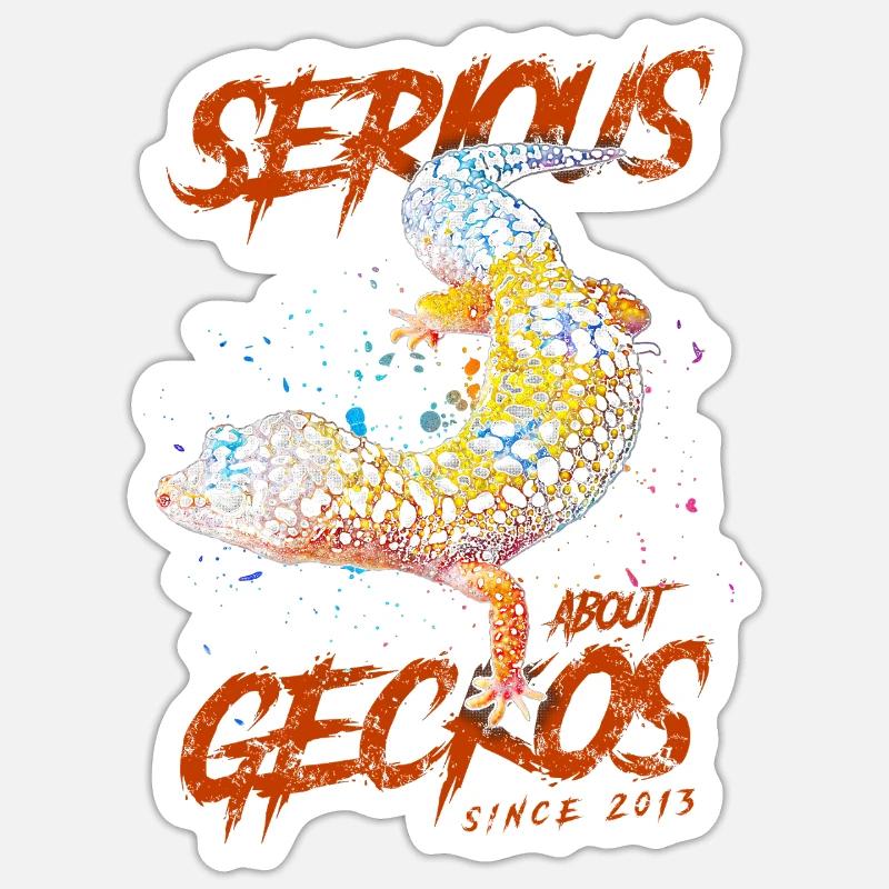 Ernsthaft über Leopardgeckos seit 2013 Sticker Größe S (10 x 10 cm)