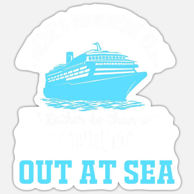 Bateau de croisière - Sticker taille S (10 x 10 cm) - blanc mat