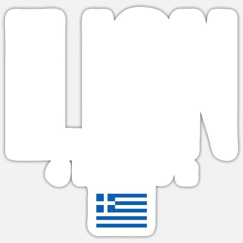 Ilion, Grèce - Sticker taille S (10 x 10 cm) - blanc mat