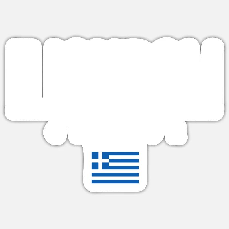 Ilioupoli, Grèce - Sticker taille S (10 x 10 cm) - blanc mat