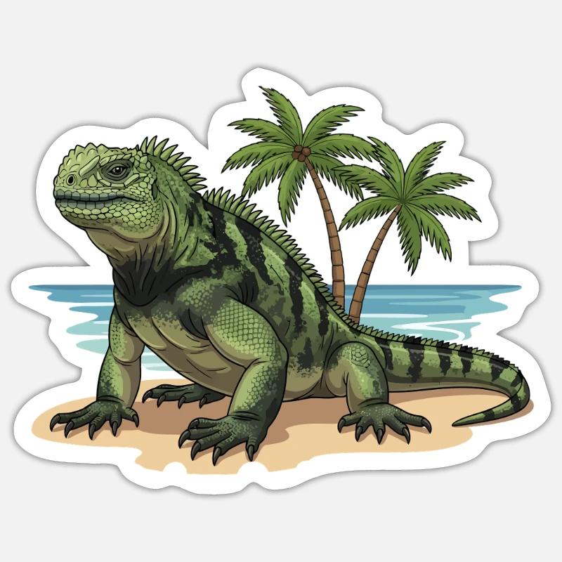 Galapagos-Inseln Eidechse Sticker Größe S (10 x 10 cm)