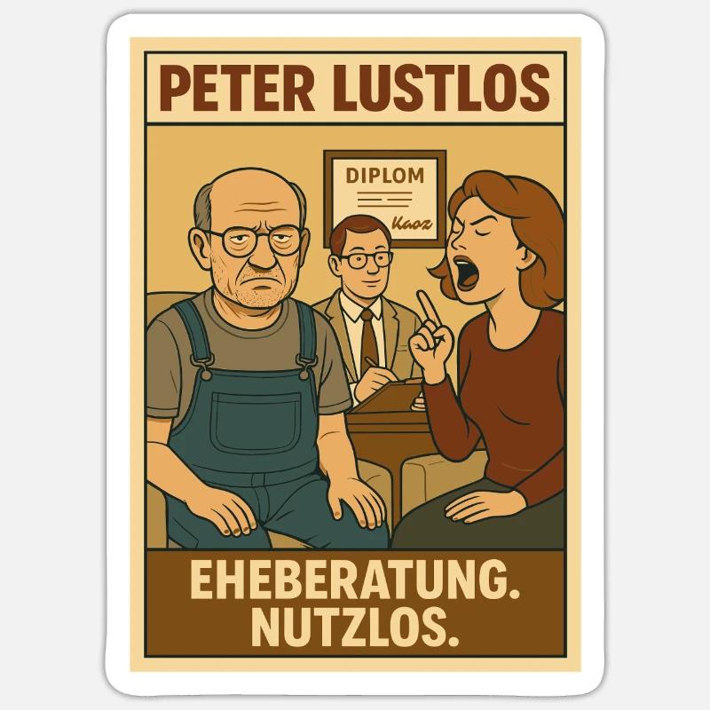 Ehepaar bei Eheberatung Sticker Größe S (10 x 10 cm)