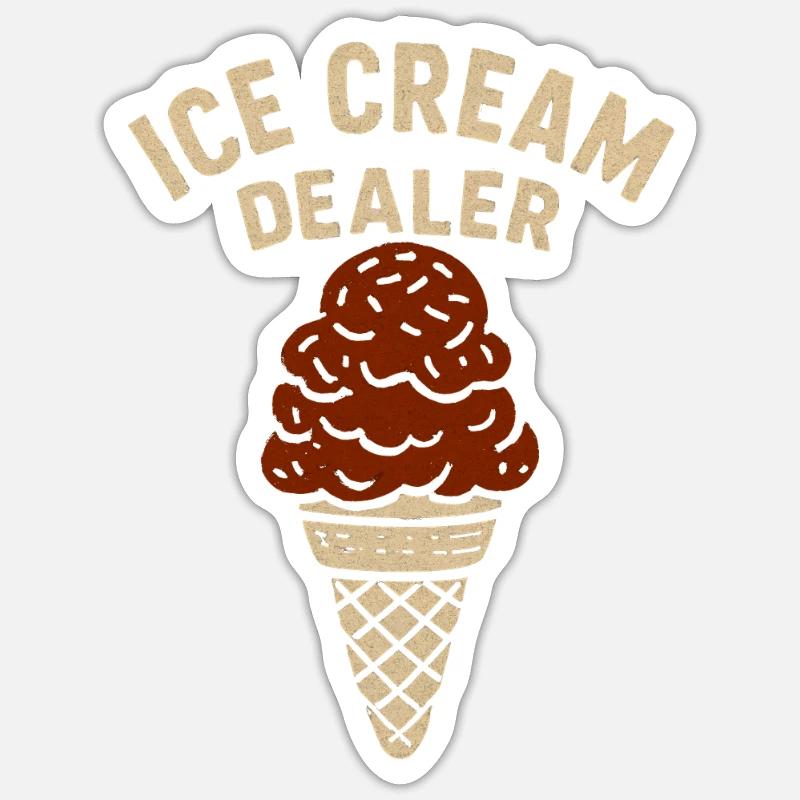 Eiscreme Eiscreme Eiscreme Sticker Größe S (10 x 10 cm)