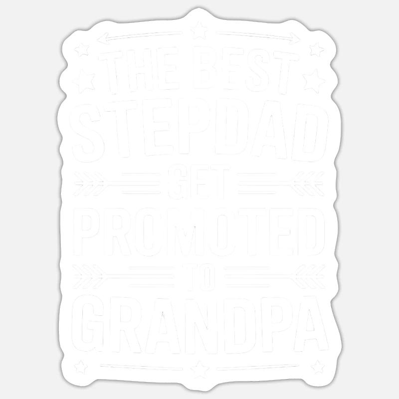 Bester Stiefvater wird Opa Stiefpapa Sticker Größe S (10 x 10 cm)