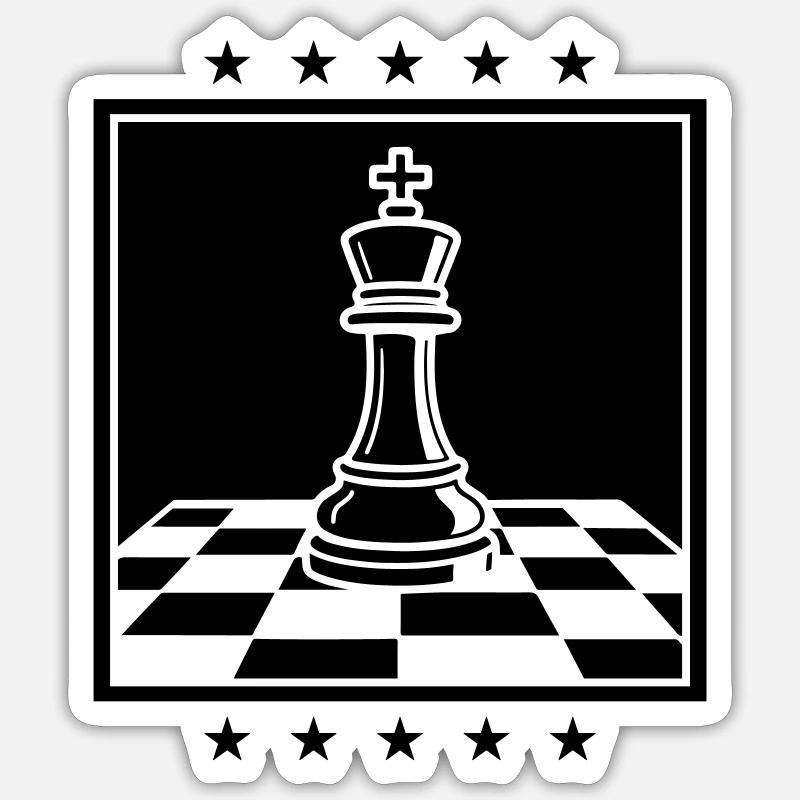 Chess King Chess Sticker size S (10 x 10 cm)