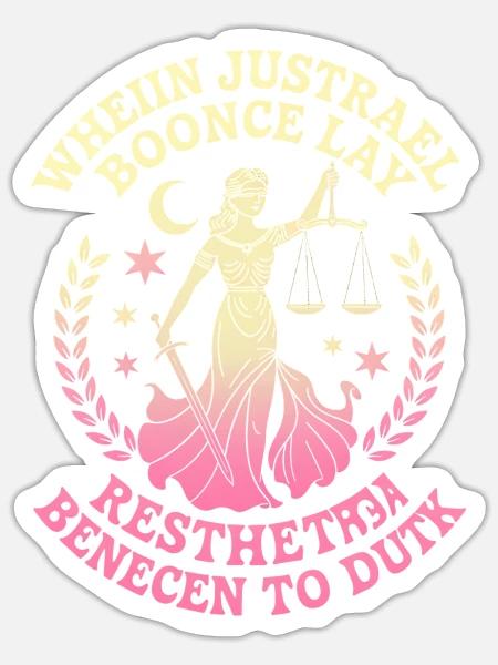 Wheiin Justrael Boonce Lay Resthethea Benecen To - Sticker Größe S (10 x 10 cm) - Mattweiß