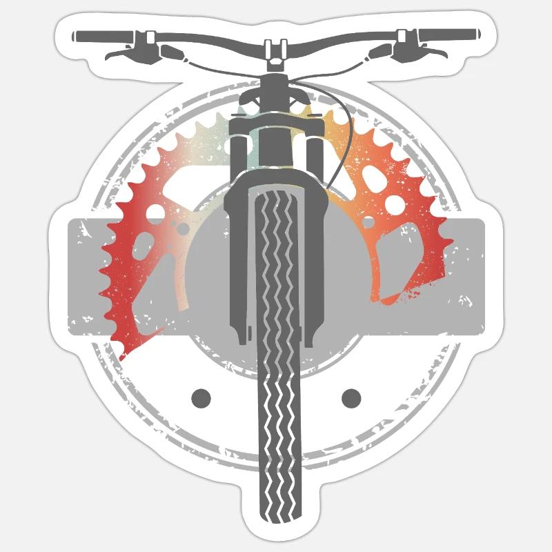 MTB Vers01 - Sticker Größe S (10 x 10 cm) - Mattweiß