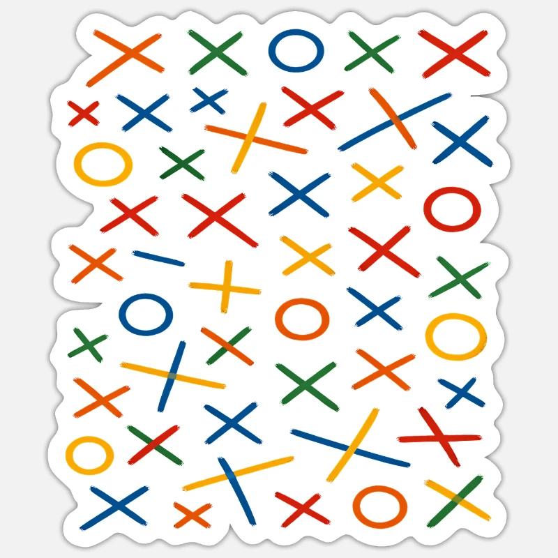 Geometric Pattern Design - Sticker size S (10 x 10 cm) - white matte
