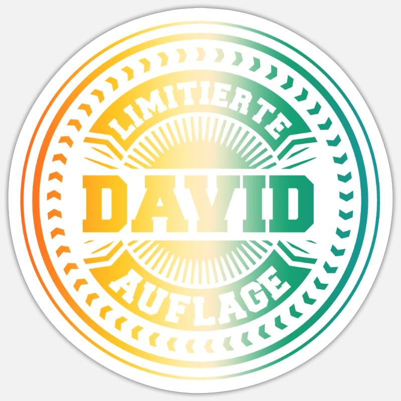 David - Sticker size S (10 x 10 cm) - white matte