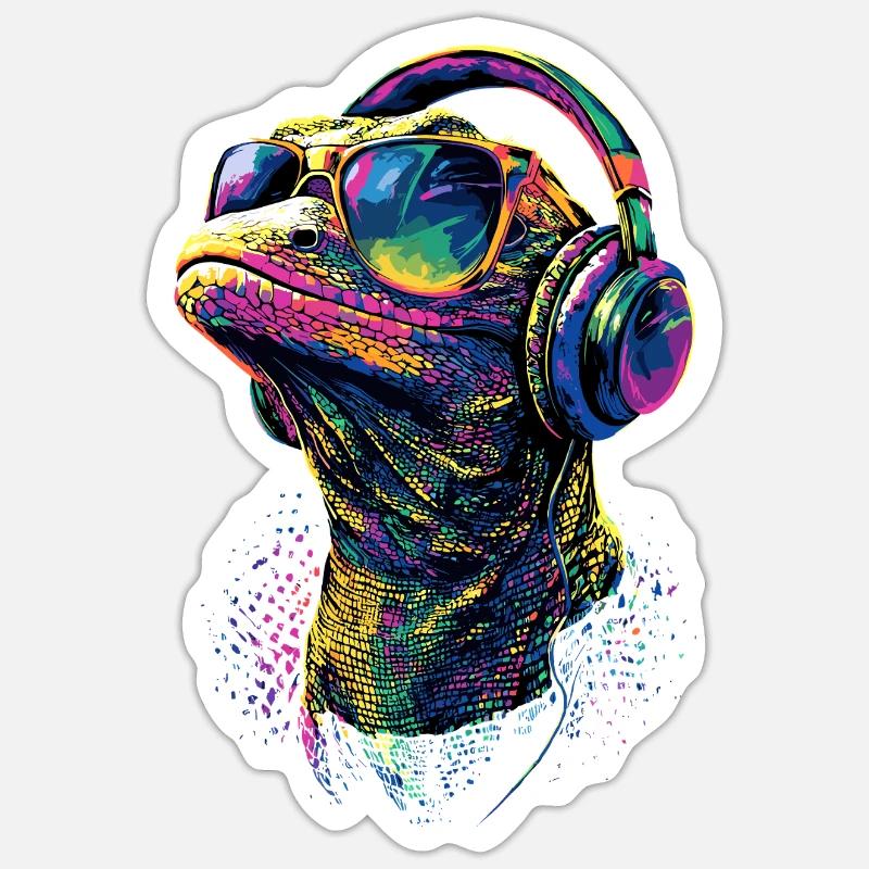 Waran Echse Reptil Komodowaran Bindenwaran Lizard Sticker Größe S (10 x 10 cm)
