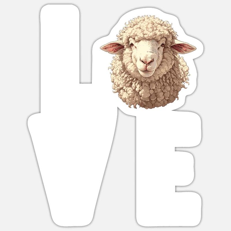 Sheep Sheep - Sticker size S (10 x 10 cm) - white matte
