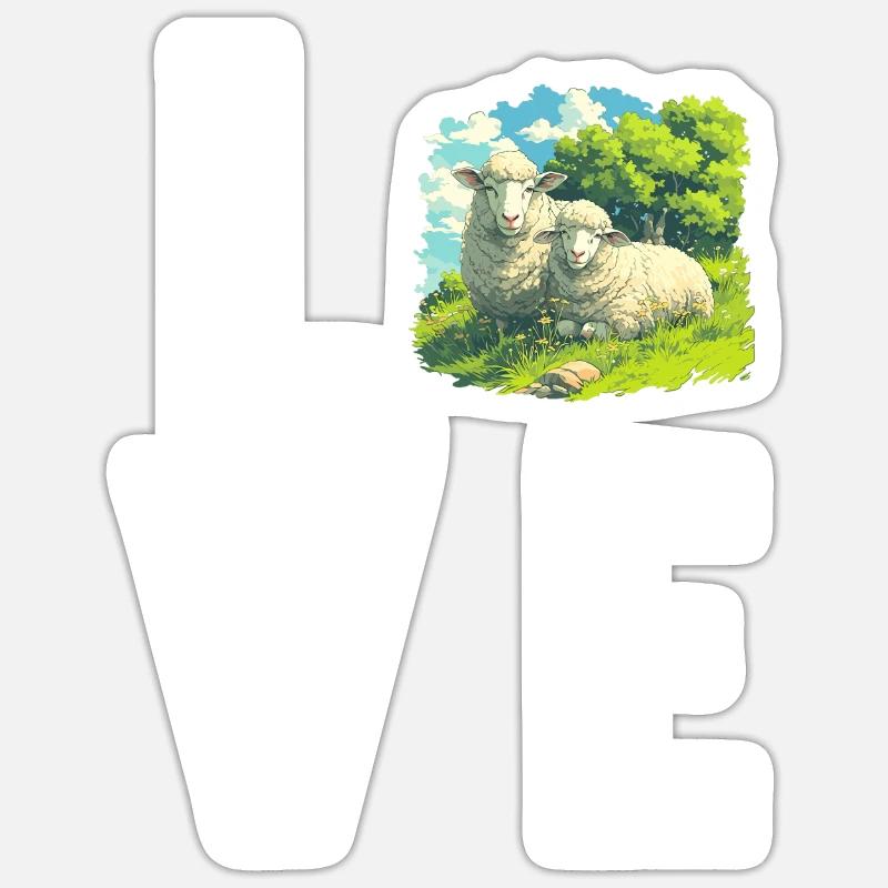 Sheep Sheep - Sticker size S (10 x 10 cm) - white matte