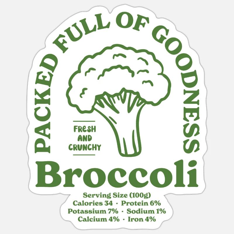 Broccoli Nutritional Sticker size S (10 x 10 cm)