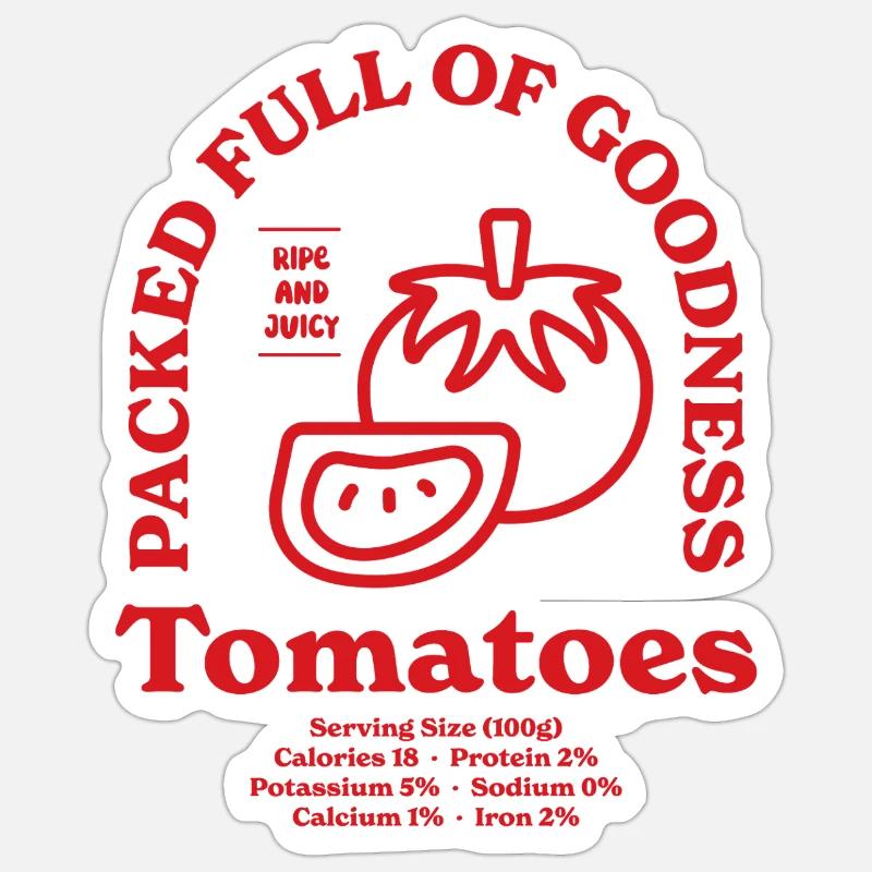 Tomatoes Nutritional Sticker size S (10 x 10 cm)