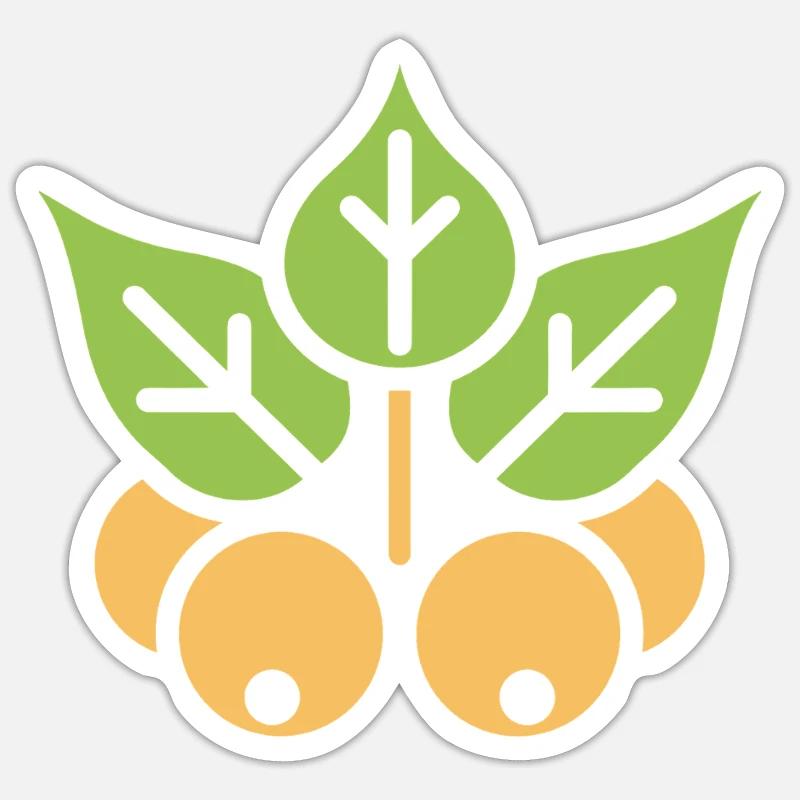 Kichererbse - Sticker Größe S (10 x 10 cm) - Mattweiß