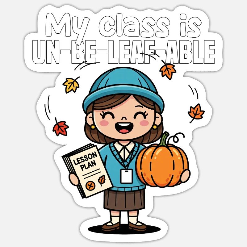 MY CLASS IS UN-BE-LEAF-ABLE - TEACHER GIFT Sticker size S (10 x 10 cm)
