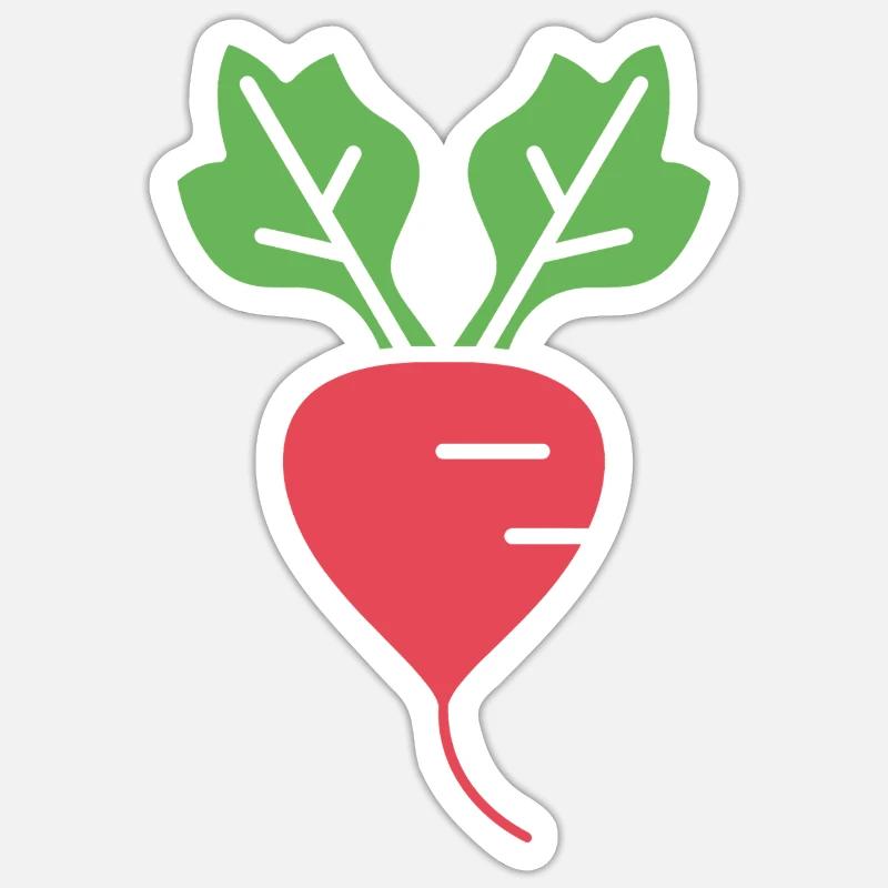 Radieschen Sticker Größe S (10 x 10 cm)