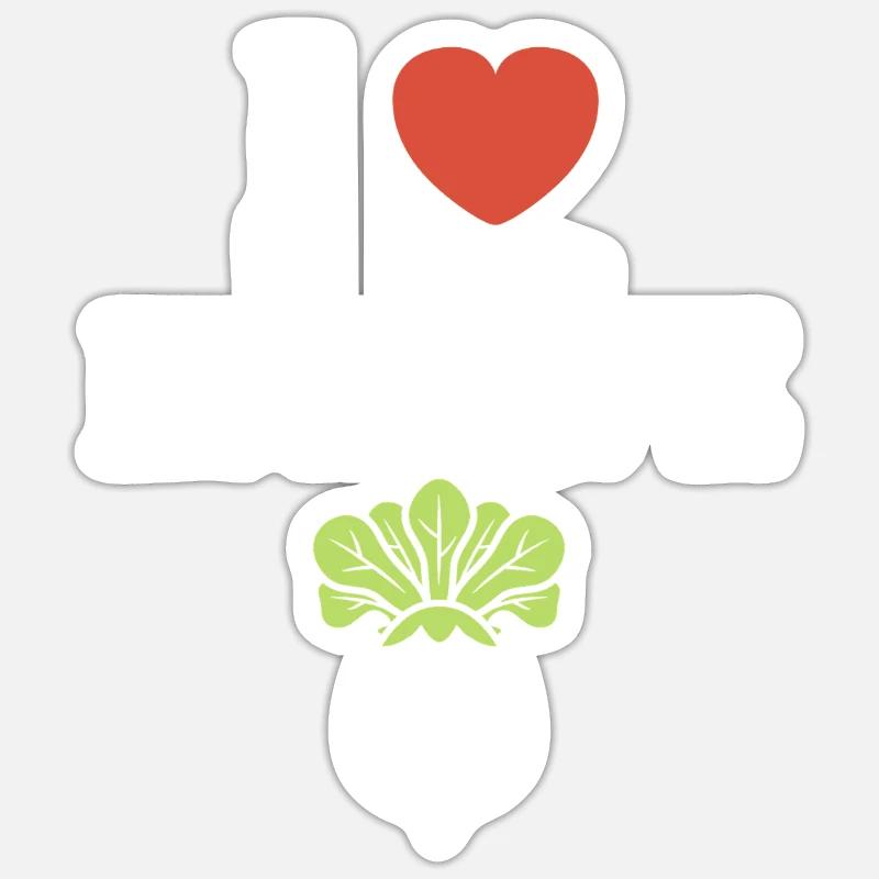 Endive - Sticker taille S (10 x 10 cm) - blanc mat
