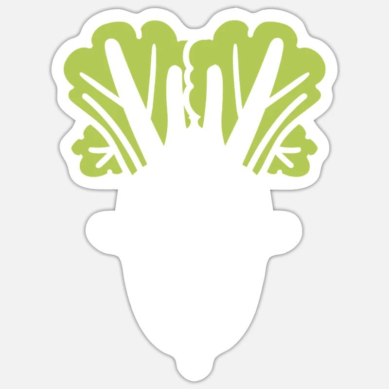 Endive - Sticker Größe S (10 x 10 cm) - Mattweiß