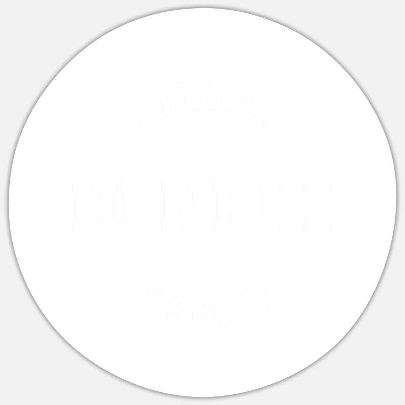 Henrik - Sticker taille S (10 x 10 cm) - blanc mat