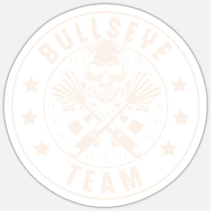 Fléchettes Fléchettes Jeu de fléchettes - Sticker taille S (10 x 10 cm) - blanc mat