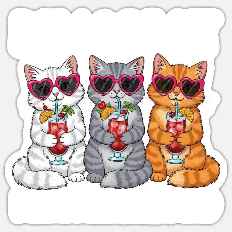 The situation is drunkenness - Sticker size S (10 x 10 cm) - white matte
