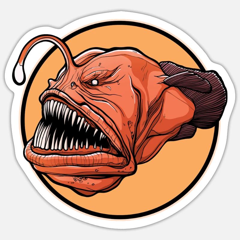 Frogfish frogfish frogfish Sticker size S (10 x 10 cm)