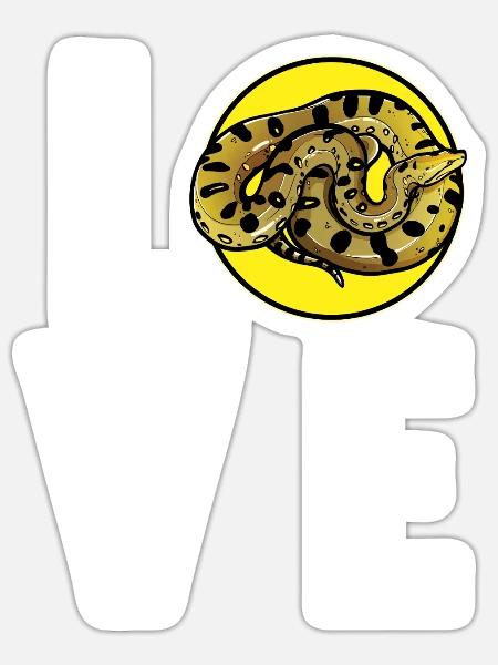 Anakondas Anakonda - Sticker Größe S (10 x 10 cm) - Mattweiß
