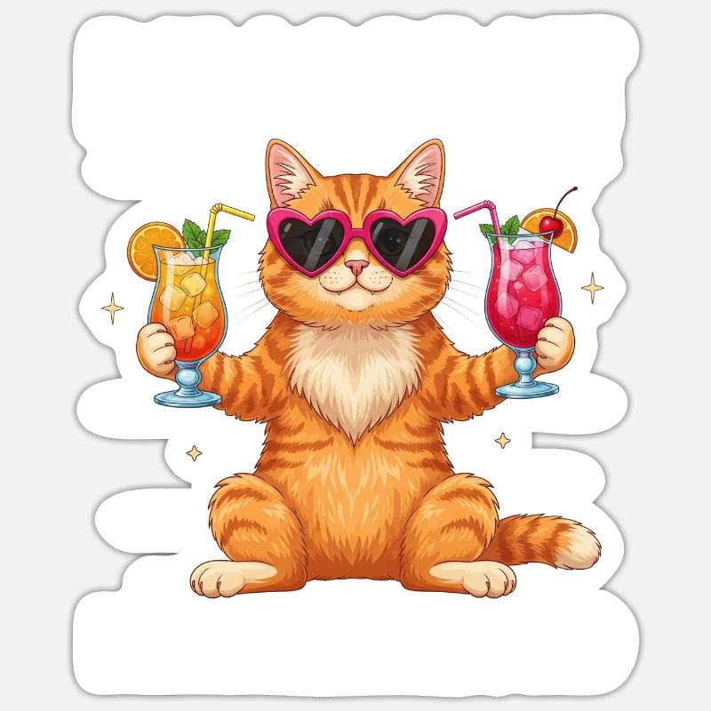 The situation is drunkenness - Sticker size S (10 x 10 cm) - white matte