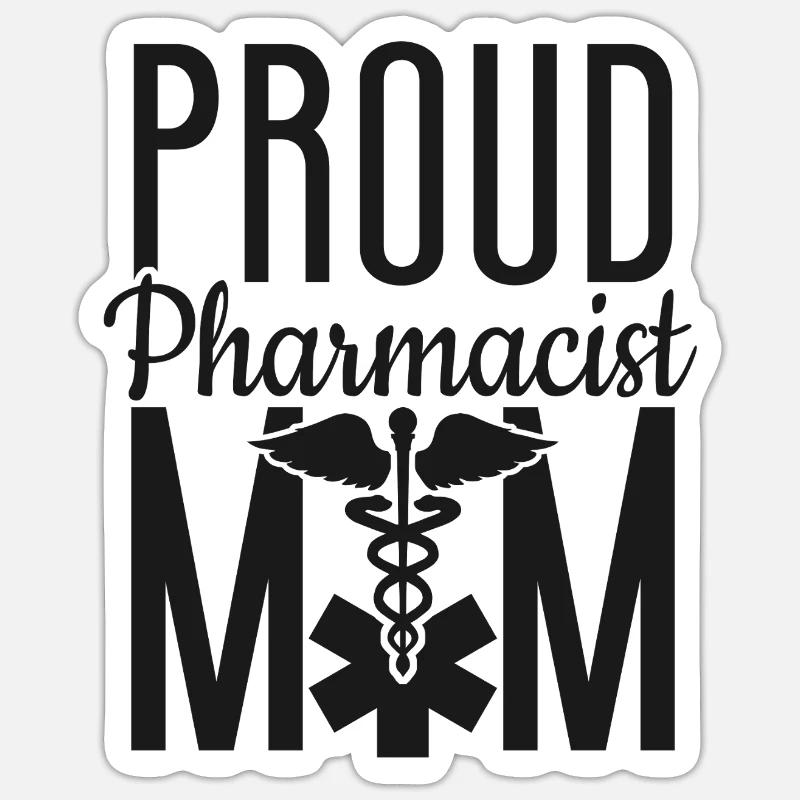 Pharmacy Tech Technician - Sticker Größe S (10 x 10 cm) - Mattweiß