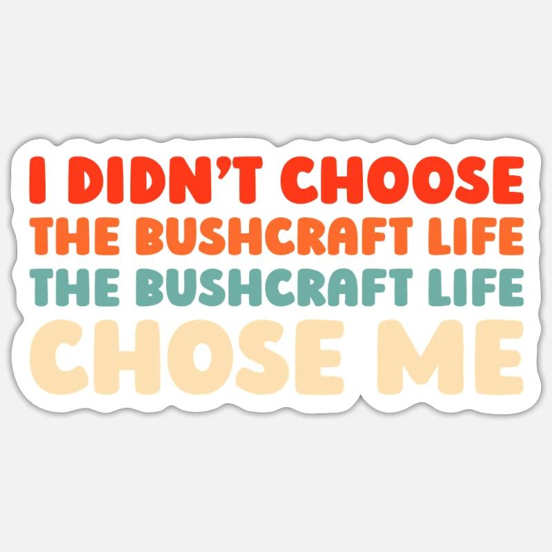 Camping de brousse - Sticker taille S (10 x 10 cm) - blanc mat