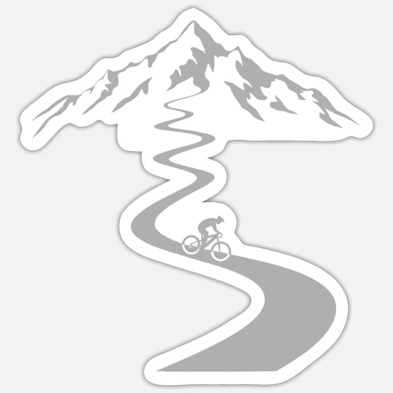 VTT Vélo Cyclisme - Sticker taille S (10 x 10 cm) - blanc mat